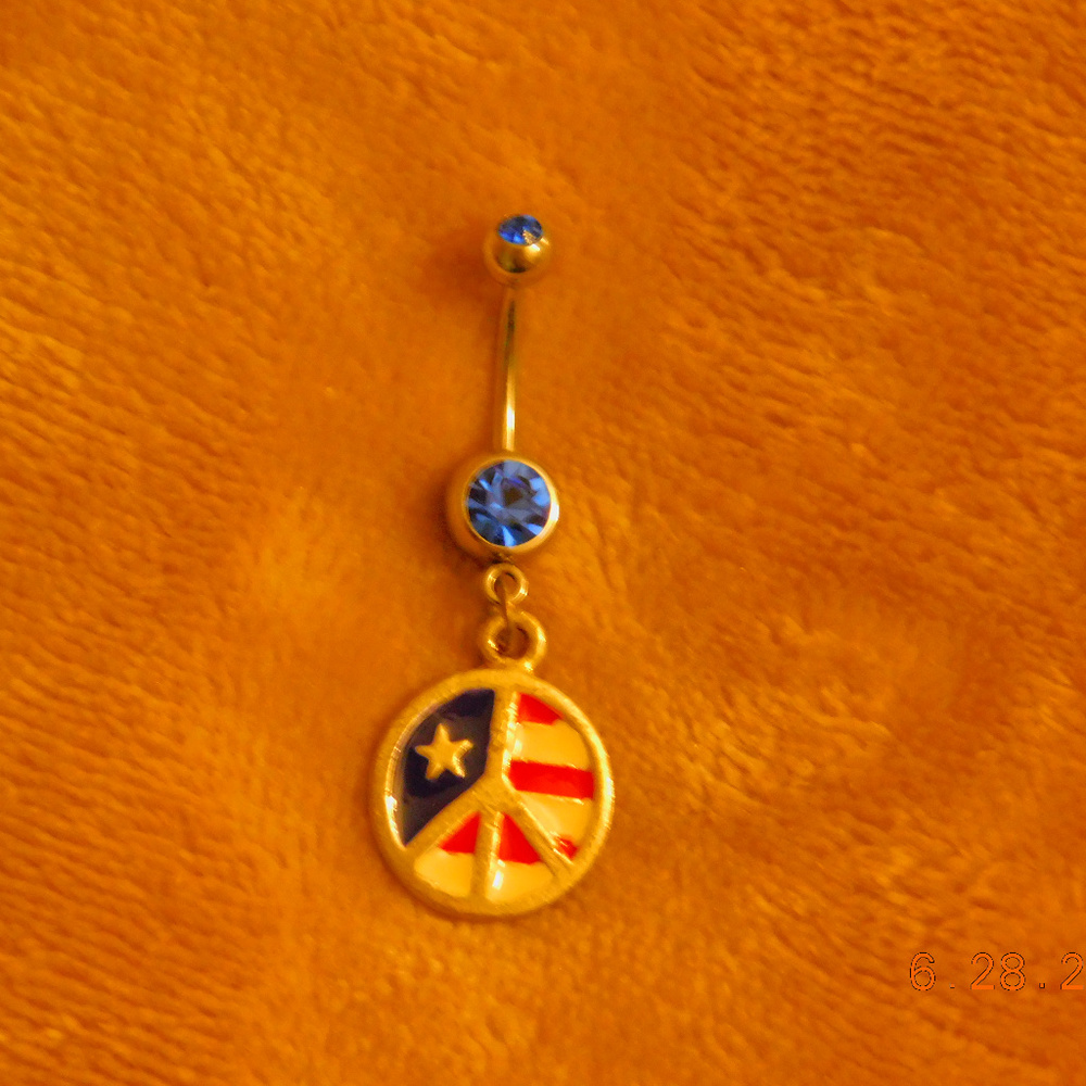 BODY JEWELRY BELLY RING PATRIOTIC